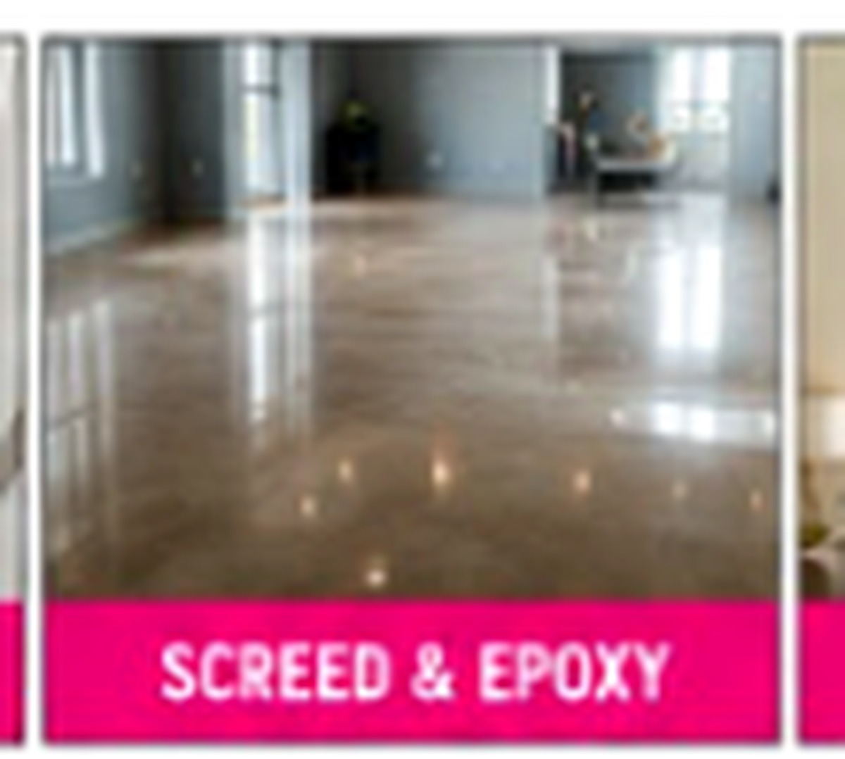 Polished screed and epoxy floor